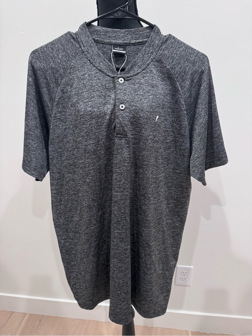 Primo Charcoal Henley Short-Sleeve Shirt